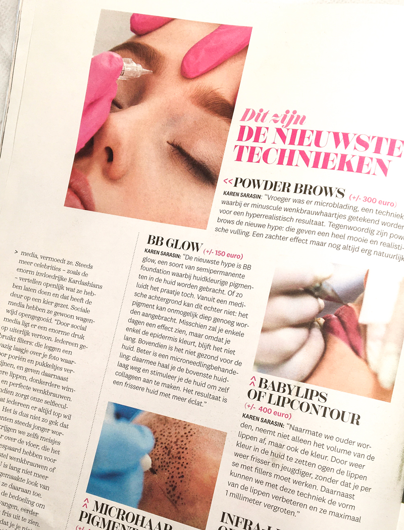 Dermatopigmentatie artikel Nina magazine
